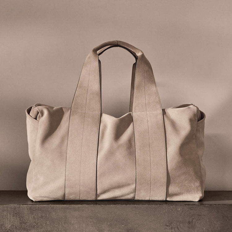 Suede Montecito Weekend Bag in Earth | James Perse Los Angeles