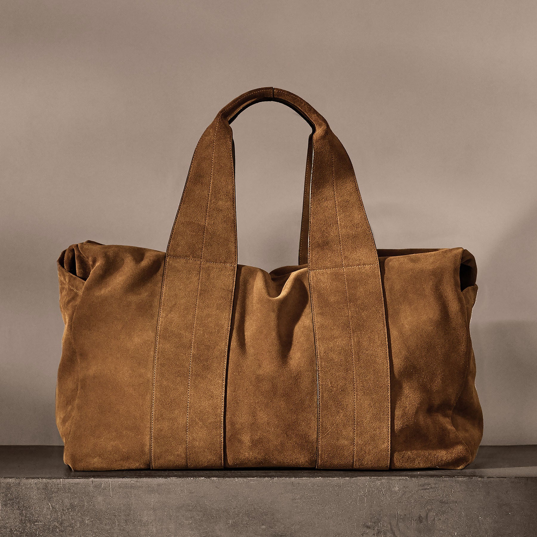 Suede Montecito Weekend Bag - Tabacco | James Perse Los Angeles