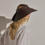 Janessa Leone Birdie Visor In Chocolate | James Perse Los Angeles