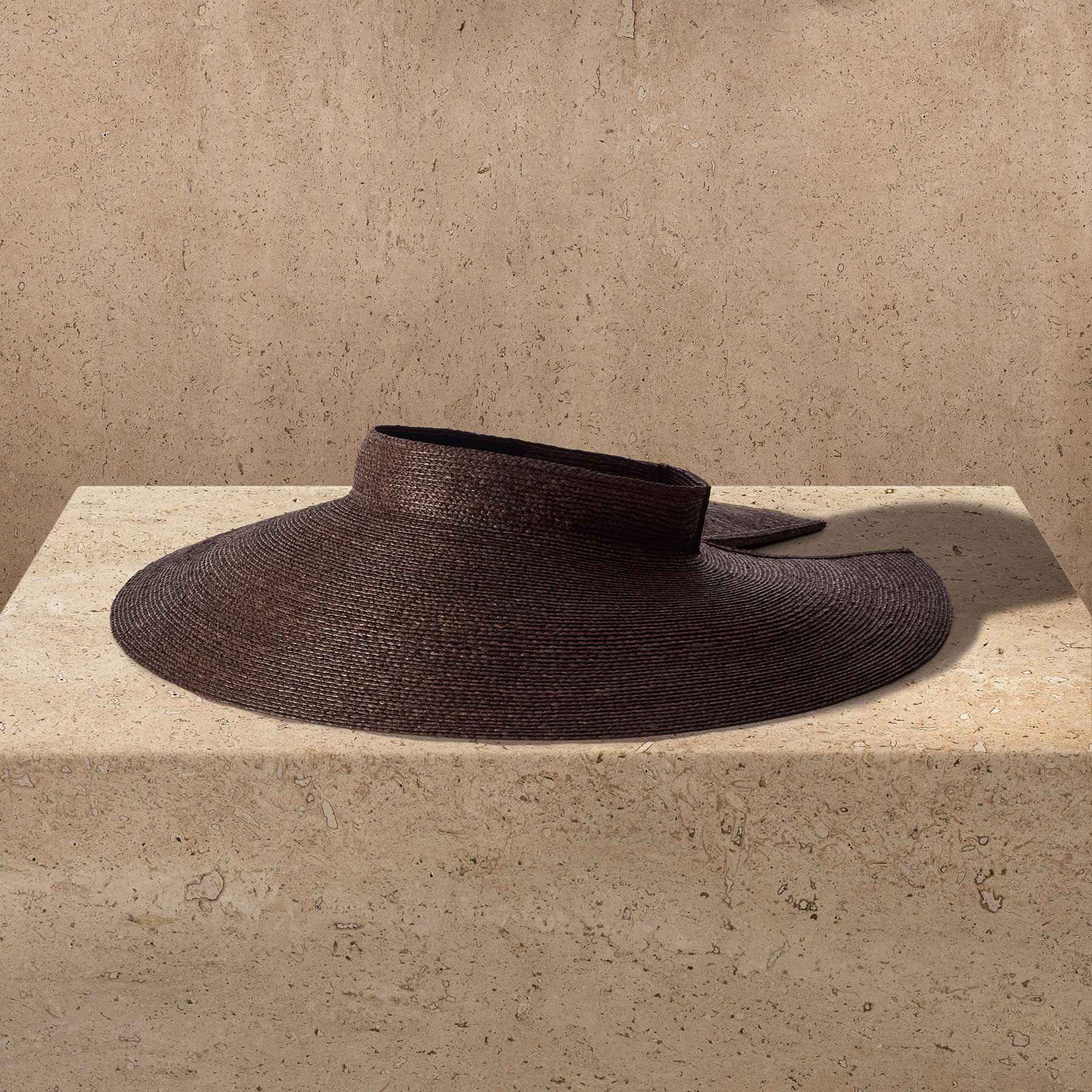 Janessa Leone Birdie Visor In Chocolate | James Perse Los Angeles