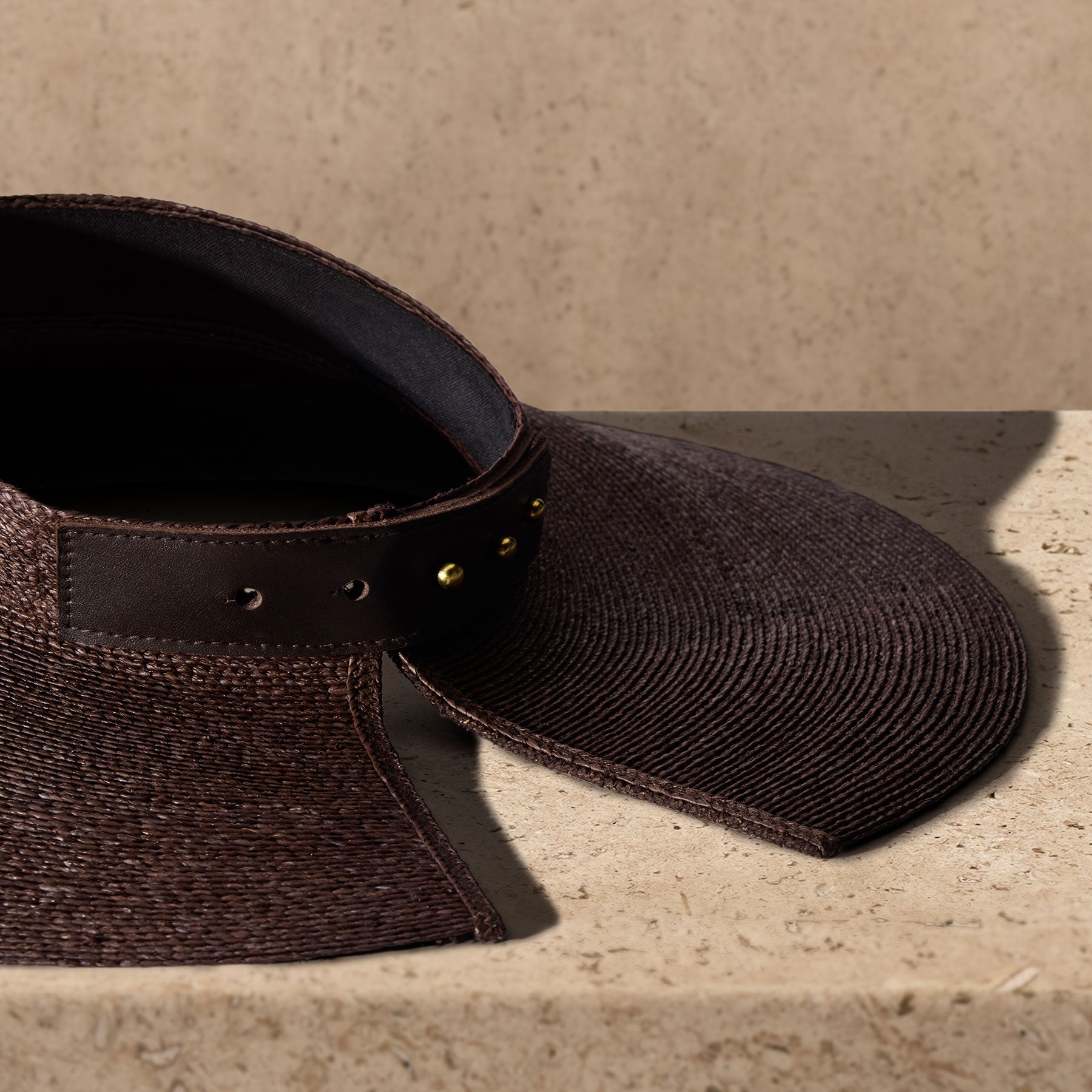 Janessa Leone Birdie Visor In Chocolate | James Perse Los Angeles