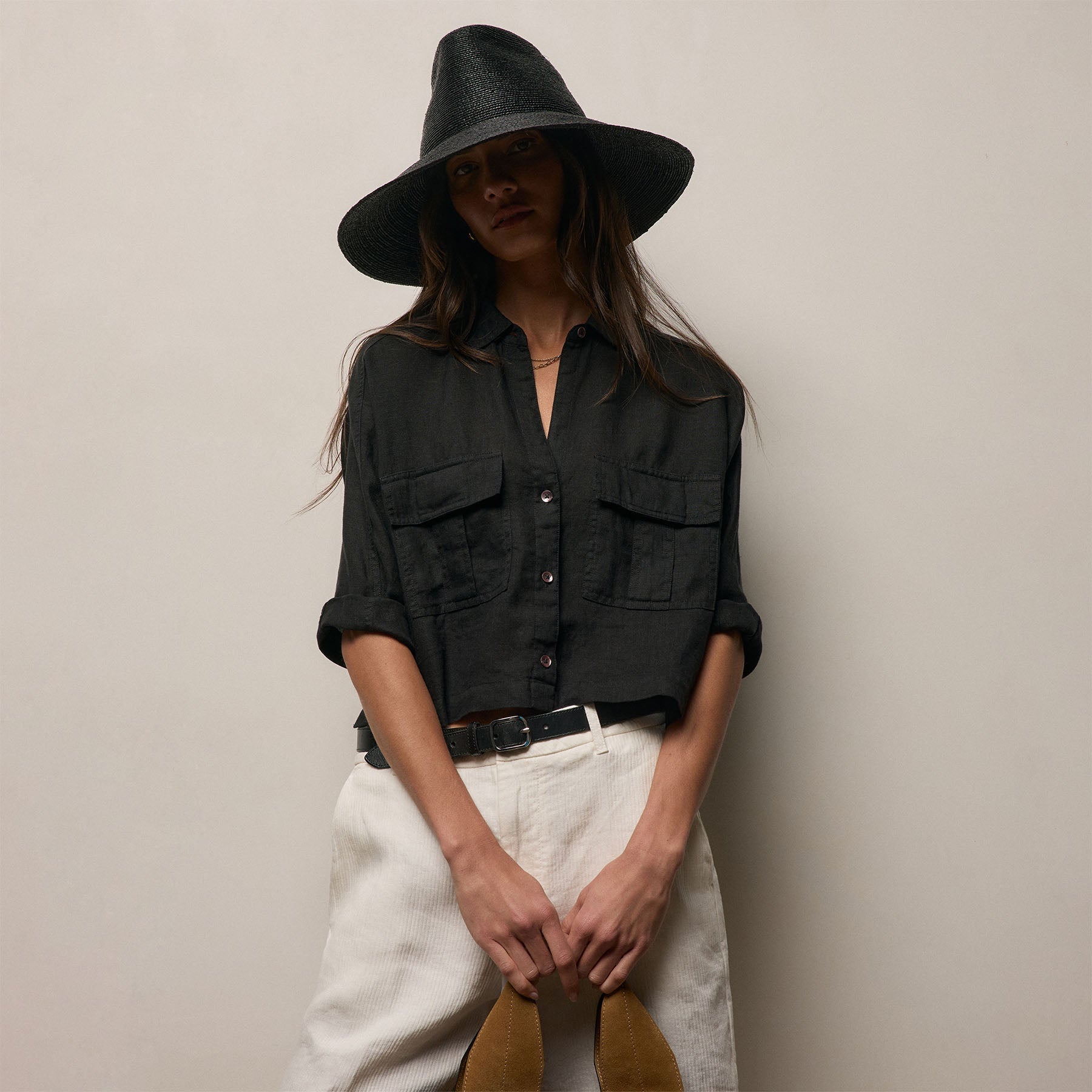 Janessa Leone Colette in Black | James Perse Los Angeles