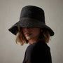 Crochet Bucket Hat in Black | James Perse Los Angeles
