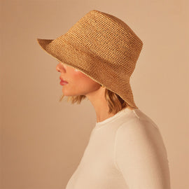 Crochet Bucket Hat in Jute | James Perse Los Angeles / Womens