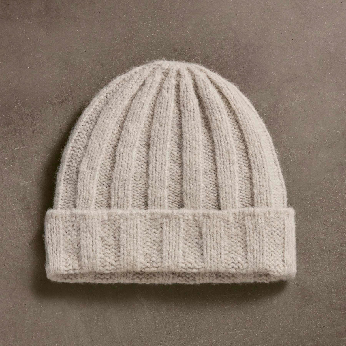 Textured Cashmere Beanie  in Mist | James Perse Los Angeles