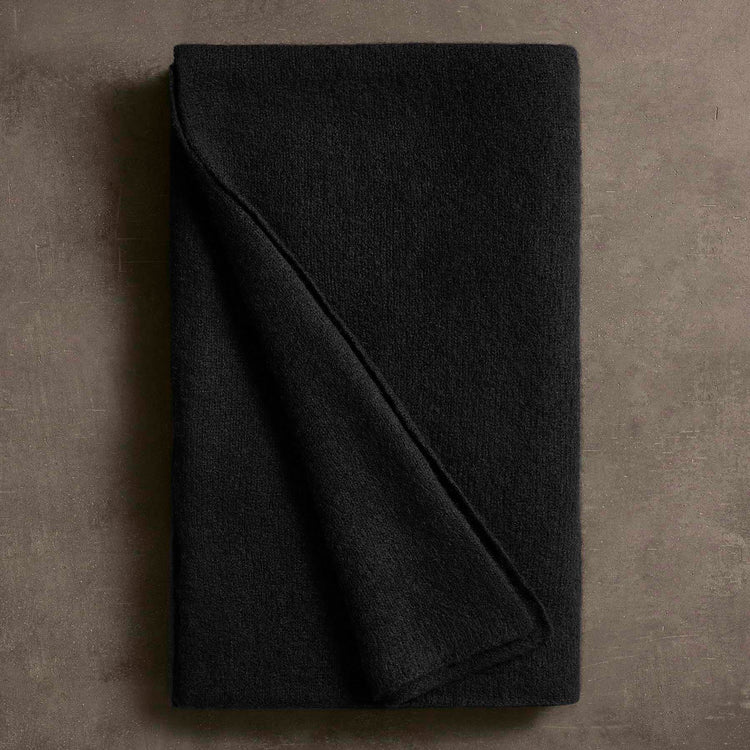 Lightweight Textured Cashmere Scarf in Black | James Perse Los Angeles