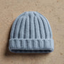 Lightweight Textured Cashmere Beanie in Azure | James Perse Los Angeles