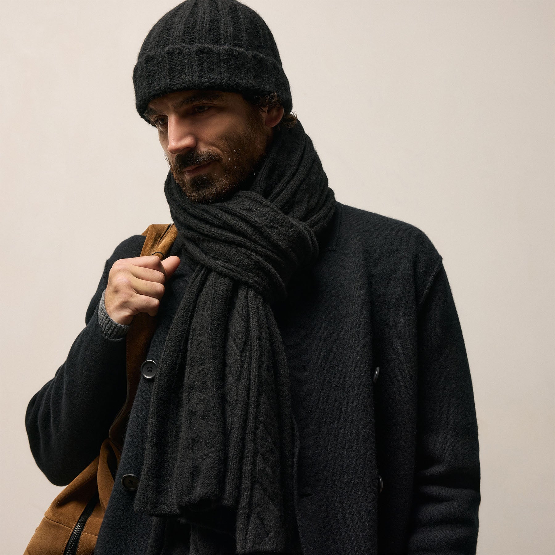 Cashmere ニットキャップ　ブラック CASHMERE WATCH CAP | KIJIMA TAKAYUKI(キジマ タカユキ) / 帽子