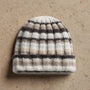 Striped Cashmere Beanie in Brown Stripe | James Perse Los Angeles