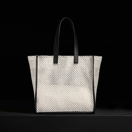 Raffia Tote in White Sand | James Perse Los Angeles