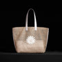 Lotus Raffia Tote in White Sand | James Perse Los Angeles