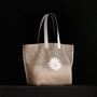 Lotus Raffia Tote in White Sand | James Perse Los Angeles