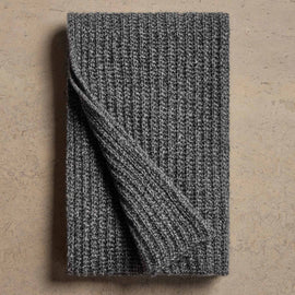 Cashmere Silk Marl Scarf in Black Mix | James Perse Los Angeles
