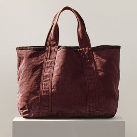 Small Canvas Tote in Dark Plum | James Perse Los Angeles