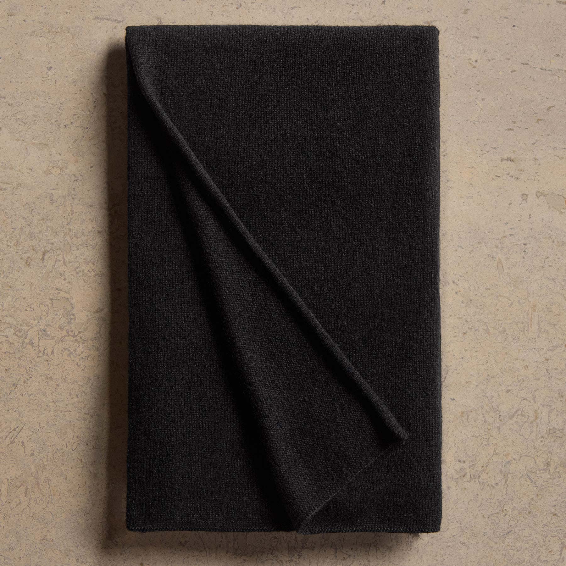 Open Knit Cashmere Scarf in Black  | James Perse Los Angeles