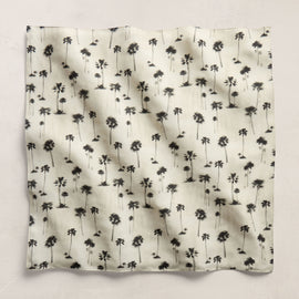 Printed Washed Silk Scarf - Allover Palm Print
