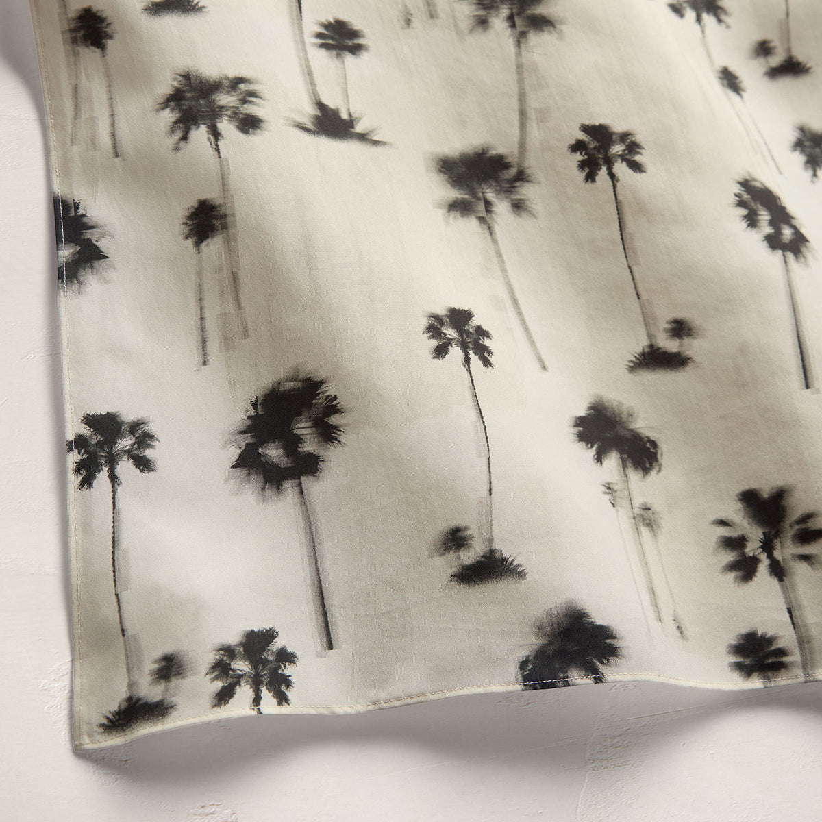 Printed Washed Silk Scarf - Allover Palm Print