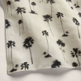 Printed Washed Silk Scarf - Allover Palm Print
