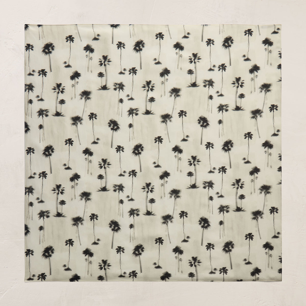 Printed Washed Silk Scarf - Allover Palm Print