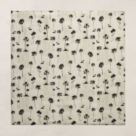 Printed Washed Silk Scarf - Allover Palm Print