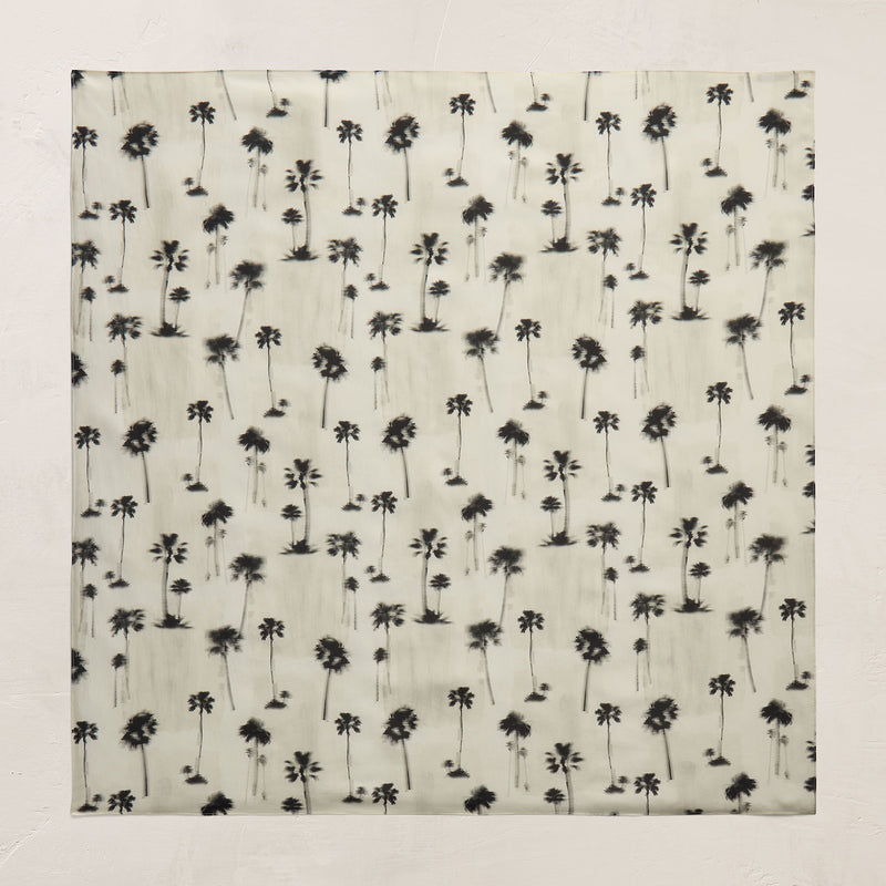 Printed Washed Silk Scarf - Allover Palm Print