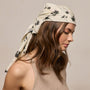 Printed Washed Silk Scarf in Allover Palm Print | James Perse Los Angeles