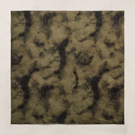 Printed Washed Silk Scarf - Tie Dye Green