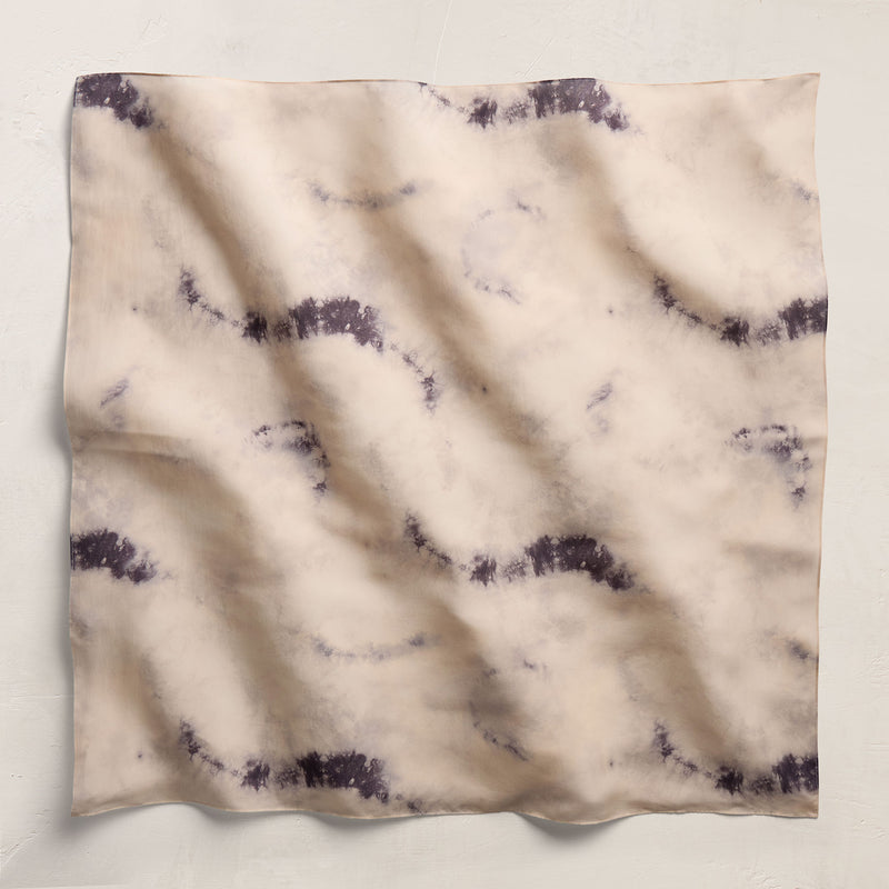 Printed Washed Silk Scarf - Pink Tie Dye