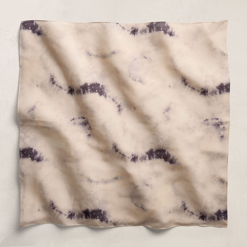 Printed Washed Silk Scarf - Pink Tie Dye