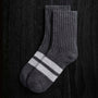 Short Cashmere Sock in Coal/Heather Grey | James Perse Los Angeles
