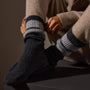 Long Chunky Cashmere Sock in Coal/Heather Grey | James Perse Los Angeles