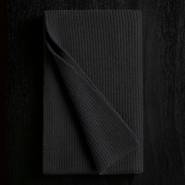 Thermal Cashmere Scarf in Black | James Perse Los Angeles