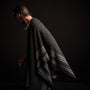 Recycled Cashmere Striped Poncho in Coal | James Perse Los Angeles / Mens