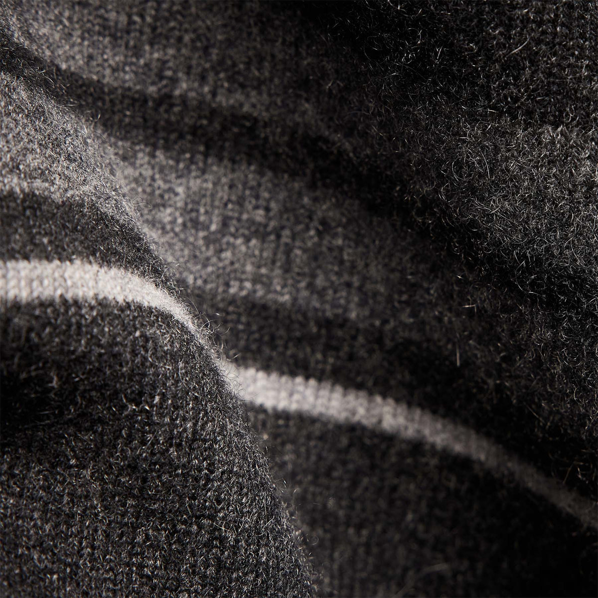 Recycled Cashmere Striped Poncho in Coal | James Perse Los Angeles