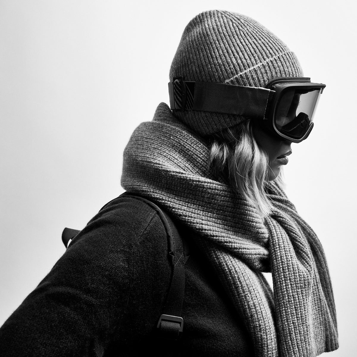 Thermal Cashmere Scarf in Grey Felt | James Perse Los Angeles / Womens