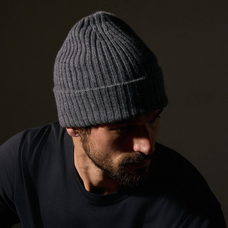 Cashmere Beanie & Scarf Gift Set in Grey Felt | James Perse Los Angeles / Mens