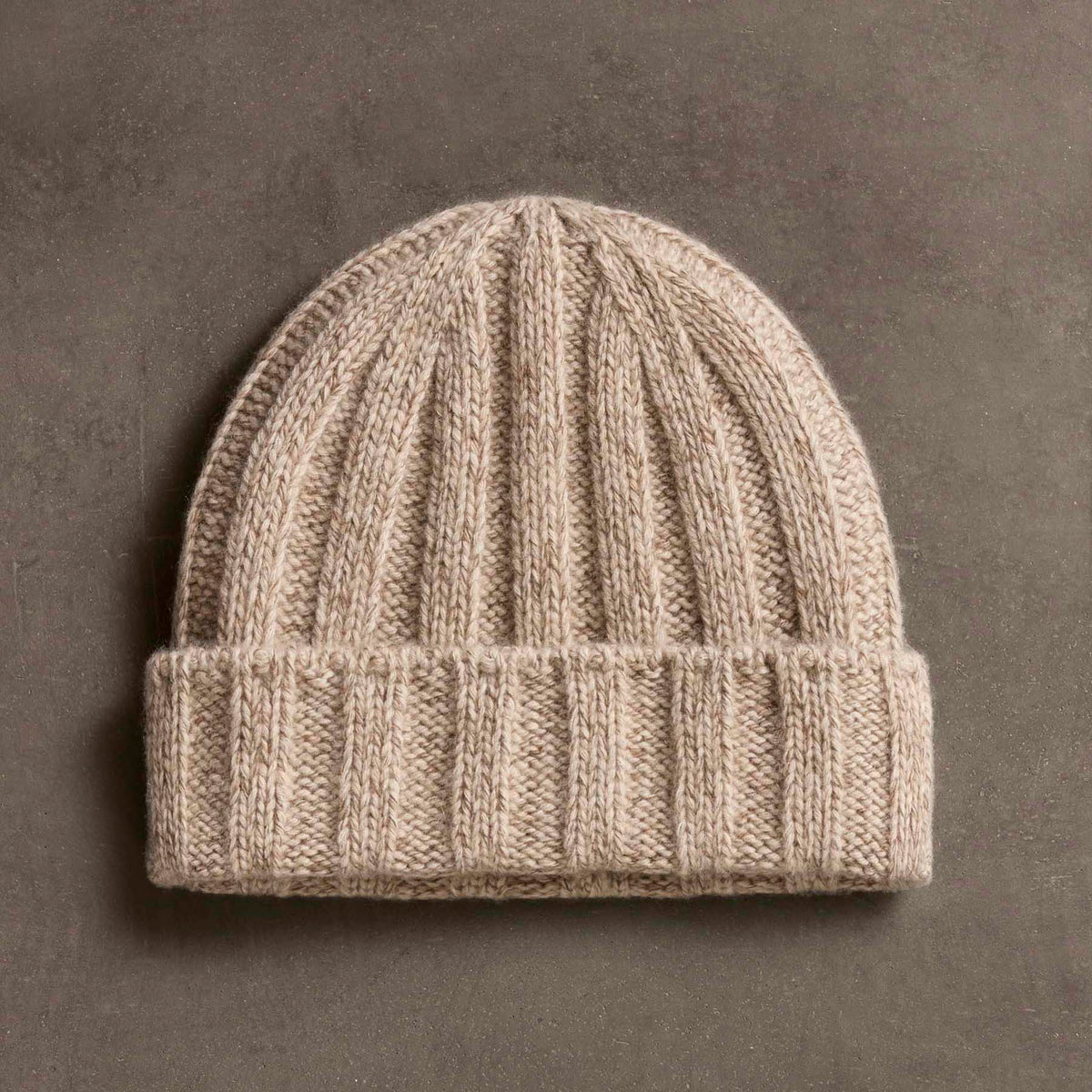 Cashmere Marled Beanie in Stone Marl | James Perse Los Angeles