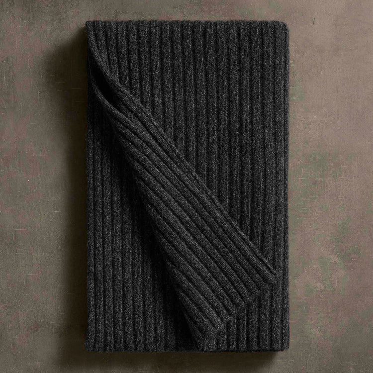 Recycled Cashmere Marled Scarves in Charcoal Marl | James Perse Los Angeles