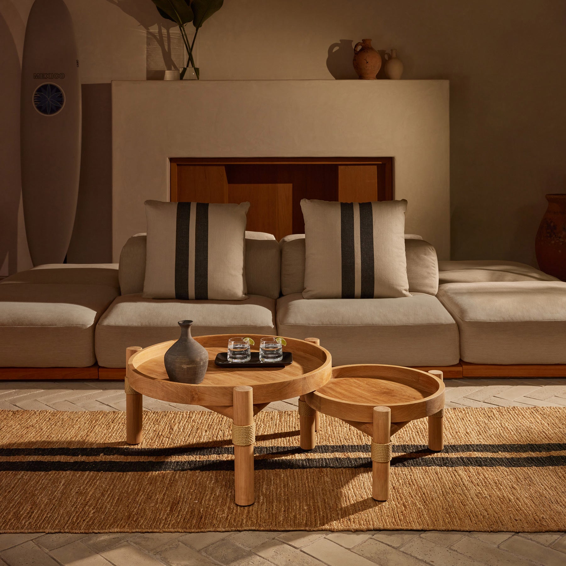 Post Tables in Teak | James Perse Los Angeles