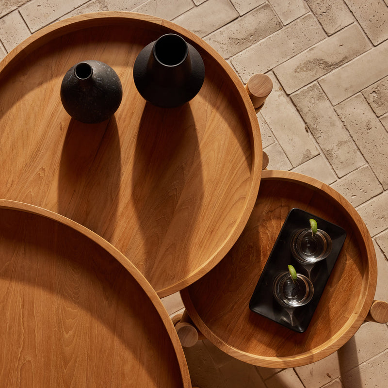 Post Tables in Teak | James Perse Los Angeles