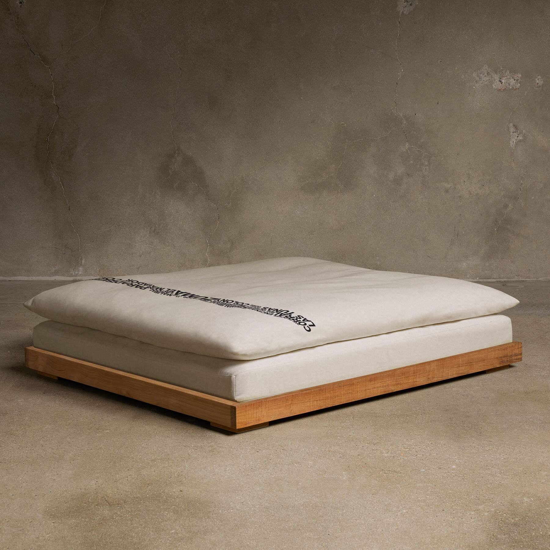 Teak Dog Bed in Teak | James Perse Los Angeles