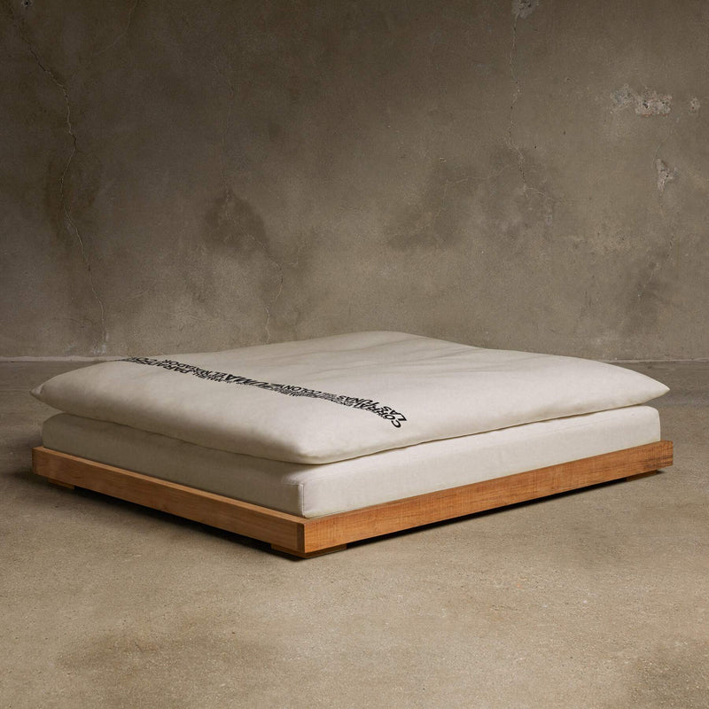 Teak Dog Bed in Teak | James Perse Los Angeles