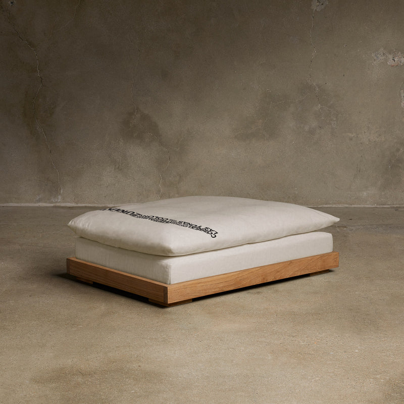 Teak Dog Bed in Teak | James Perse Los Angeles