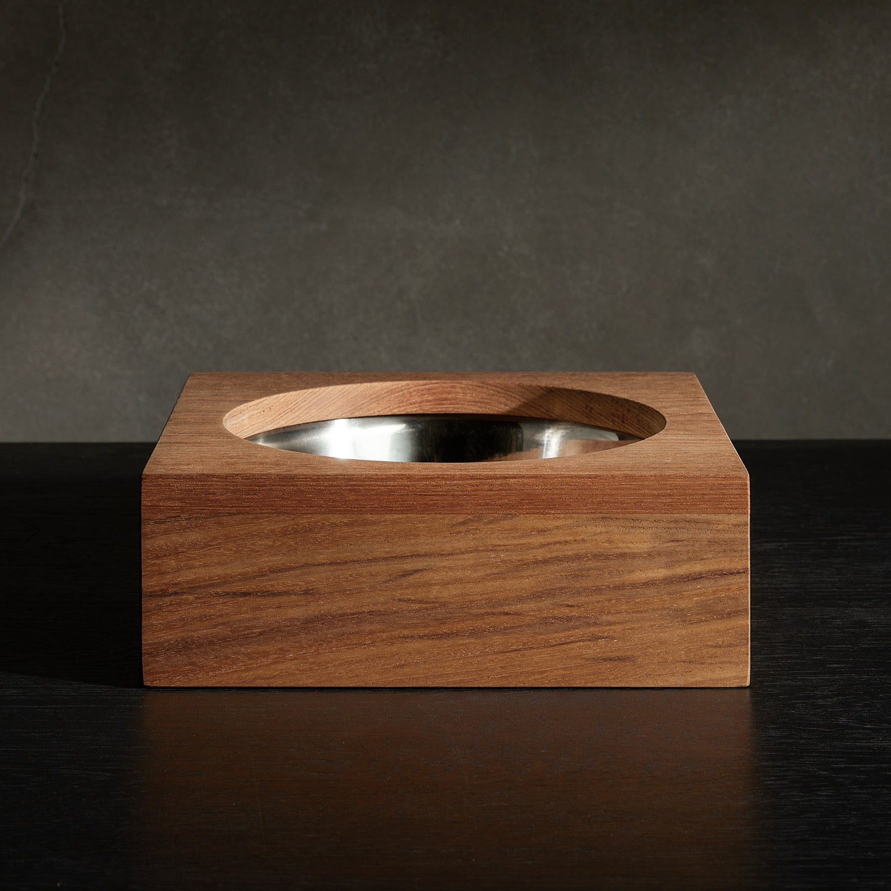 Teak Dog Bowl in Teak | James Perse Los Angeles