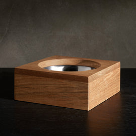 Teak Dog Bowl in Teak | James Perse Los Angeles