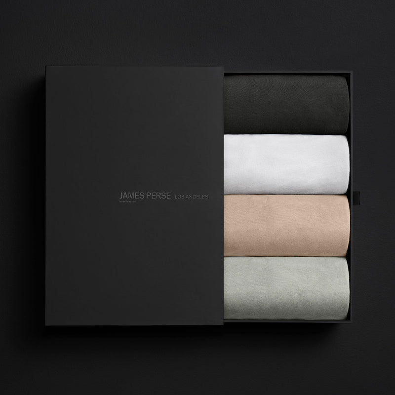 Women's Classic Tee Shirt Gift Set in Carbon Pigment/White/Melon Pigment/Celery Pigment | James Perse Los Angeles