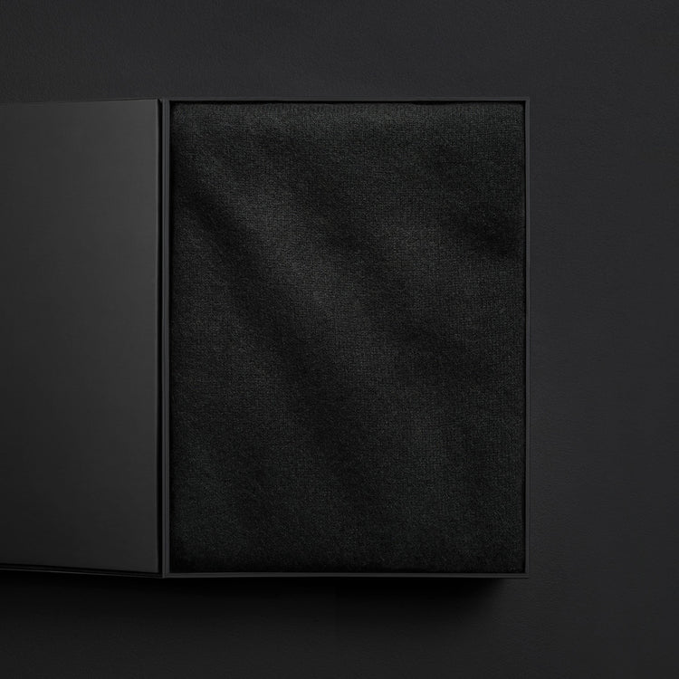Solid Cashmere Blanket Gift Box in Black | James Perse Los Angeles