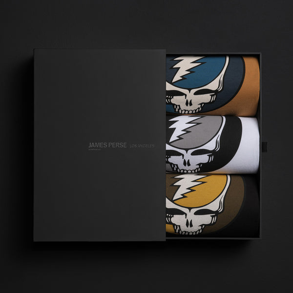 Women's Grateful Dead Long Sleeve Tee Set in Black/Comet/White | James Perse Los Angeles