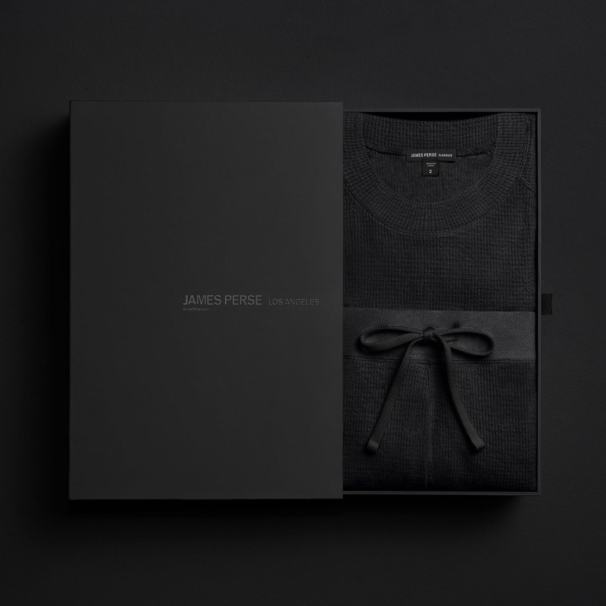 Women's Brushed Thermal Lounge Gift Set in Black | James Perse Los Angeles