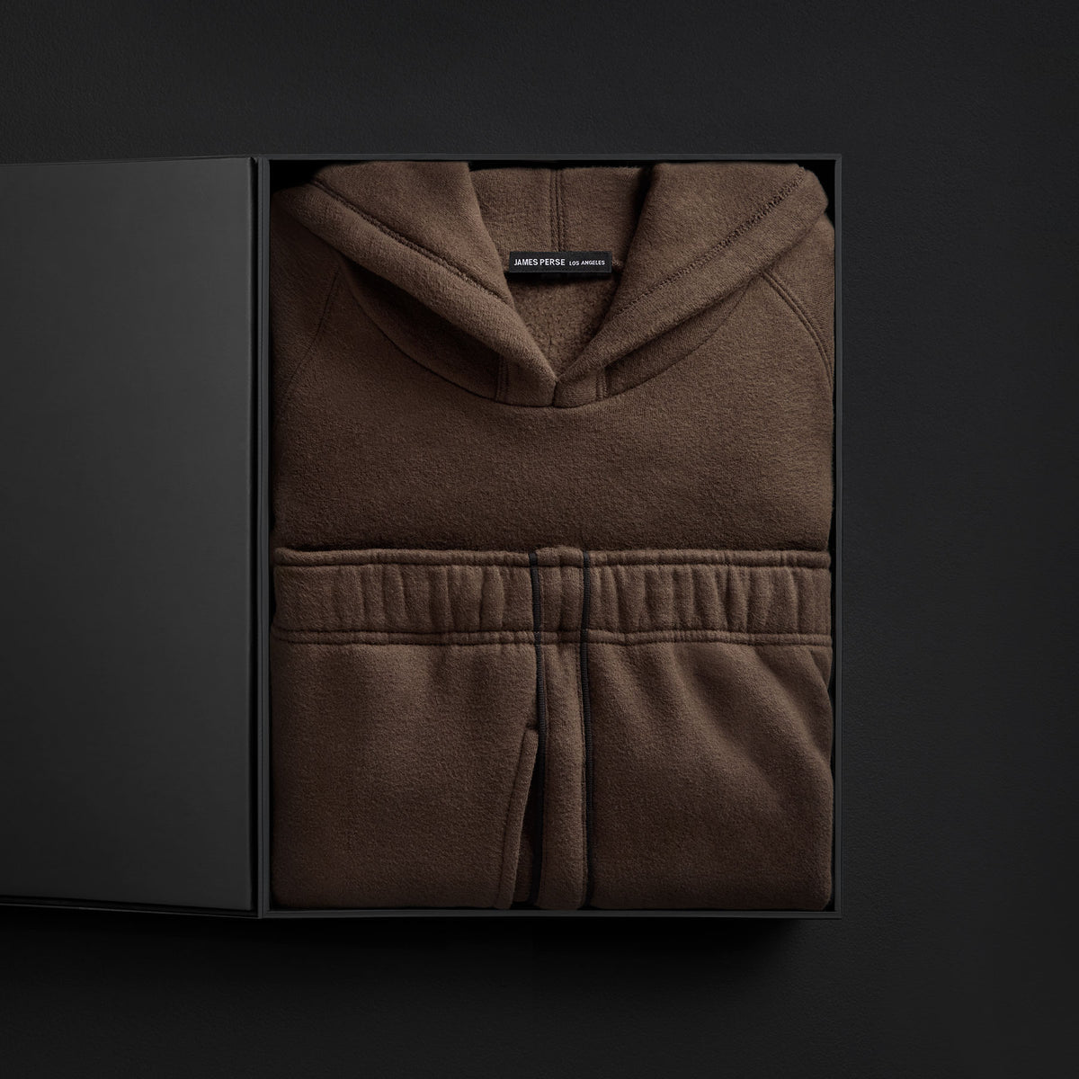 Men's Cozy Fleece Zip Hoodie & Cozy Sweat Pant With Piping Gift Set In Porcupine | James Perse Los Angeles